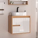 Ver imagem 1 de Gabinete para Banheiro Clarice 60 Cm com Tampo - Fabribam