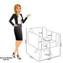 Ver imagem 4 de Poltrona Sala Decorativa Elisa Base Giratória Castanho Ma30 Sintético Pu D03 - D’Rossi