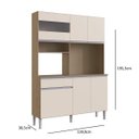 Ver imagem 3 de Cozinha Compacta com Vidro 6 Portas 1 Gaveta Marina Genialflex Móveis