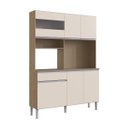 Ver imagem 2 de Cozinha Compacta com Vidro 6 Portas 1 Gaveta Marina Genialflex Móveis