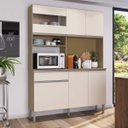 Ver imagem 1 de Cozinha Compacta com Vidro 6 Portas 1 Gaveta Marina Genialflex Móveis