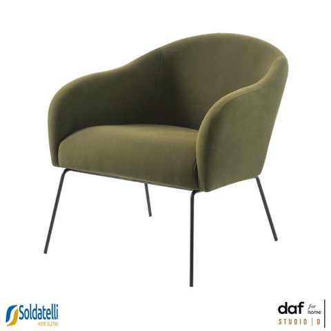 Poltrona Pesto Linho Verde - Daf