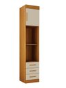 Ver imagem 1 de Modulado Mesa de Cabeceira 3 Gavetas - Orion-cinamomo/off White - Leifer Móveis