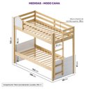 Ver imagem 3 de Beliche Infantil Reversível New Garden Casatema MadeiraOriginals Marrom/Branco
