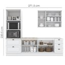 Ver imagem 4 de Cozinha Modulada 5 Pecas 272 Cm Ce377 Americana Branco Calcare Henn