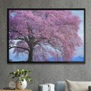 Ver imagem 1 de Quadro Decorativo Árvore Magnólia Flores Roxas-24x34Cm