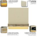Ver imagem 2 de Home para TV Ripado 220 Supremo Rattan LED 100% MDF Off White - Gelius