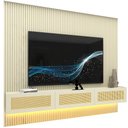 Ver imagem 7 de Home para TV Ripado 220 Supremo Rattan LED 100% MDF Off White - Gelius