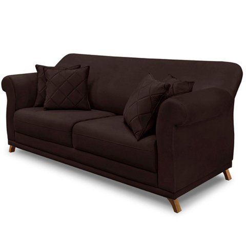 Sofá Amsterdam 3 Lugares 2,00 Suede - Lucadi Home