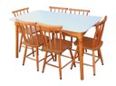 Ver imagem 7 de Jogo de Jantar Colonial Brisa Mesa 137x80 Cm + 06 Cadeiras Mel ( Tampo Branco )
