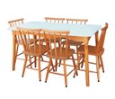 Ver imagem 1 de Jogo de Jantar Colonial Brisa Mesa 137x80 Cm + 06 Cadeiras Mel ( Tampo Branco )