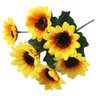 Kit 8 Buquê Galhos Flores Girassol Artificial Planta Arranjo - 1