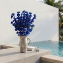 Ver imagem 4 de Kit 15 Arranjos Cerejeira Azul Artificial Premium Decoração Sofisticada