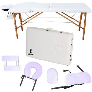 Maca Lorben Portátil Dobrável Estética Madeira Regulável Branco