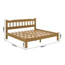 Ver imagem 4 de Cama Casal King Pérola Madeira Maciça Resistente Nogueira