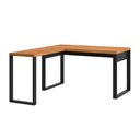 Ver imagem 3 de Mesa de Escritório em L Dalla Costa 3 Gavetas MDF Freijó com Preto Fosco Pradel Móveis
