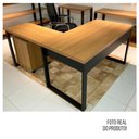 Ver imagem 7 de Mesa de Escritório em L Dalla Costa 3 Gavetas MDF Freijó com Preto Fosco Pradel Móveis