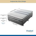 Ver imagem 2 de Conjunto Box Viúva Mola Probel Chicago (128x188x24cm)