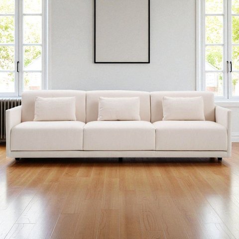Sofá 3 Lugares King Size Revestimento em Sarja 252cm