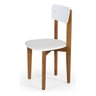 Kit Mesa De Jantar 90x90 Com 4 Cadeiras Cozinha Apartamento Elisa - Branco/Branco - 4