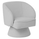 Ver imagem 1 de Poltrona Decorativa Agnes Base Fixa Bouclé Cinza Claro - Nexta Casa