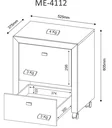 Ver imagem 5 de Gaveteiro 2 Gavetas com 1 Gaveta para Pasta Suspensa ME4112 Marrom/Nogal