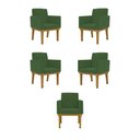 Ver imagem 1 de Kit 05 Poltronas Decorativa Reforçada Cor Verde