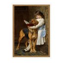 Ver imagem 1 de Quadro Moldurado Rivière Briton Menina Cachorro e Livro