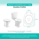 Ver imagem 3 de Tampa Vaso Sanitário Madeira Laqueada Azalea Branco para Bacia Celite