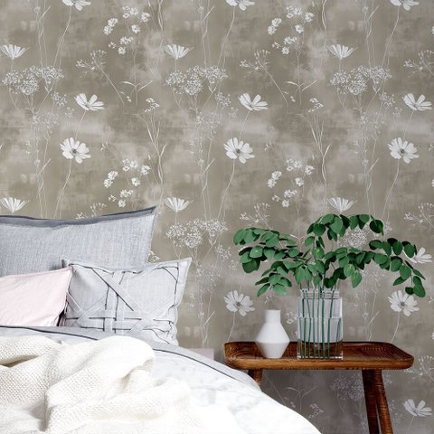 Papel de Parede Adesivo Decorativo Floral Sala Quarto