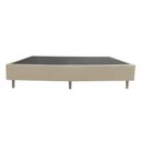 Ver imagem 3 de Base Cama Box Casal Couro Sintético Bege 40x138x188