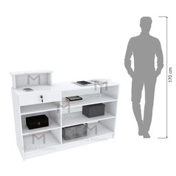 BALCÃO CAIXA VITRINE M214.2021.B (LOJA, COMÉRCIO) MUNDI MOVEIS - 7