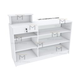 BALCÃO CAIXA VITRINE M214.2021.B (LOJA, COMÉRCIO) MUNDI MOVEIS - 4