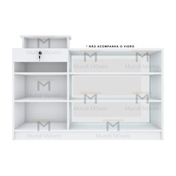 BALCÃO CAIXA VITRINE M214.2021.B (LOJA, COMÉRCIO) MUNDI MOVEIS - 5