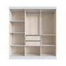 Guarda-roupa Casal New Xangai 6 Portas 2 Gavetas 100% Mdf Branco - Doripel - 3