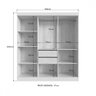 Guarda-roupa Casal New Xangai 6 Portas 2 Gavetas 100% Mdf Branco - Doripel - 4