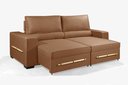 Ver imagem 3 de Sofá Retrátil e Reclinável 2.30m Estilo Estofados - Chayene com Softgel D33 Linho "terracota"