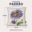 Ver imagem 6 de Kit 3 Capas de Almofada 43x43cm Microfibra Floral Orquídeas Lilás