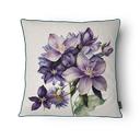 Ver imagem 3 de Kit 3 Capas de Almofada 43x43cm Microfibra Floral Orquídeas Lilás