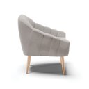 Ver imagem 5 de Kit 02 Poltronas Giovana Veludo Cinza Natural