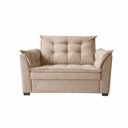 Ver imagem 6 de Sofá Alice 2 Lugares Pequeno 140cm Café Suede Imperio Decor Porto Estofados