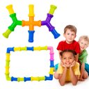 Ver imagem 3 de Brinquedo Montar Interativo Coloridos Tubos Pequenos Cano