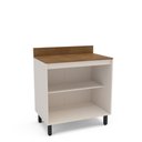 Ver imagem 2 de Balcão de Cozinha 2 Portas 80cm Koya Creme Politorno Móveis