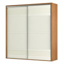 Ver imagem 1 de Guarda Roupa Casal 223cm 2 Portas de Correr 100% MDF TW602 Freijó/Off White - Dalla Costa