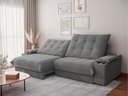 Ver imagem 1 de Sofá Thor 2,50cm com Super Pillow e Molas Ensacadas Linhosoft - Netsofas - Grafite