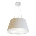 Ver imagem 3 de Lustre Pendente Cone Md-4001 Cúpula em Tecido 21/40x30cm Linho Bege - Bivolt