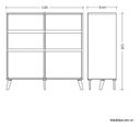 Ver imagem 4 de Cômoda Dora 4 Gavetas 2 Portas - Cinamomo Off White - Albatroz