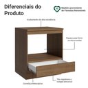 Ver imagem 4 de Balcão para Forno/Micro-Ondas 70 x 60 cm 1 Gaveta (com Tampo) Rustic Madesa