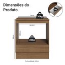 Ver imagem 3 de Balcão para Forno/Micro-Ondas 70 x 60 cm 1 Gaveta (com Tampo) Rustic Madesa