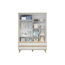 Ver imagem 2 de Guarda Roupa Infantil C/ 4 Portas e 4 Gavetas Théo Off White/amendoa - Peroba